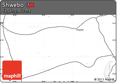 Blank Simple Map of Shwebo