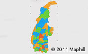 Political Simple Map of Sagaing, cropped outside