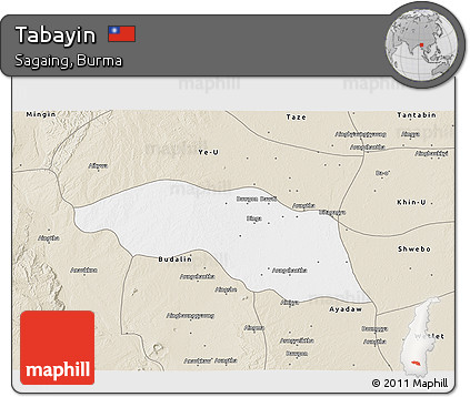 Classic Style 3D Map of Tabayin