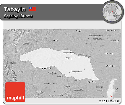 Gray 3D Map of Tabayin