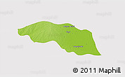 Physical 3D Map of Tabayin, cropped outside