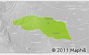 Physical 3D Map of Tabayin, lighten, desaturated