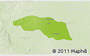 Physical 3D Map of Tabayin, lighten