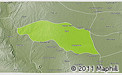 Physical 3D Map of Tabayin, semi-desaturated