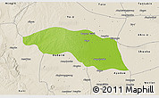 Physical 3D Map of Tabayin, shaded relief outside