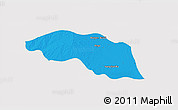 Political 3D Map of Tabayin, cropped outside