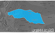 Political 3D Map of Tabayin, darken, desaturated