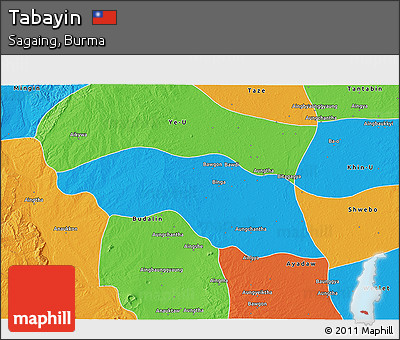 Political 3D Map of Tabayin