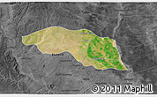 Satellite 3D Map of Tabayin, darken, desaturated