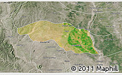 Satellite 3D Map of Tabayin, semi-desaturated