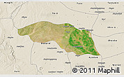 Satellite 3D Map of Tabayin, shaded relief outside