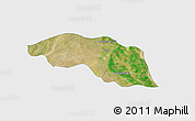 Satellite 3D Map of Tabayin, single color outside