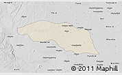 Shaded Relief 3D Map of Tabayin, desaturated