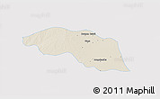 Shaded Relief 3D Map of Tabayin, single color outside