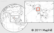 Blank Location Map of Tabayin, highlighted country, within the entire country