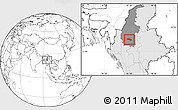 Blank Location Map of Tabayin, highlighted country, highlighted parent region