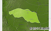 Physical Map of Tabayin, darken
