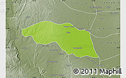 Physical Map of Tabayin, semi-desaturated