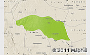 Physical Map of Tabayin, shaded relief outside