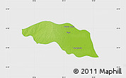Physical Map of Tabayin, single color outside