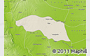 Shaded Relief Map of Tabayin, physical outside