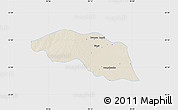 Shaded Relief Map of Tabayin, single color outside