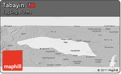 Gray Panoramic Map of Tabayin