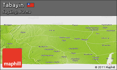 Physical Panoramic Map of Tabayin