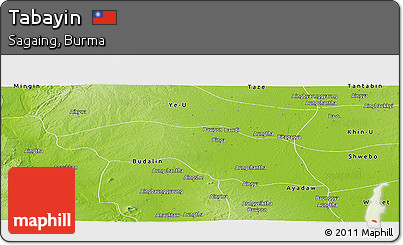 Physical Panoramic Map of Tabayin
