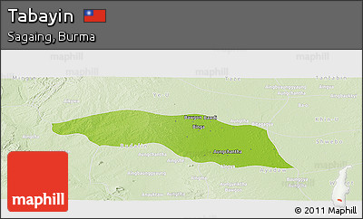 Physical Panoramic Map of Tabayin, lighten