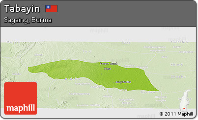 Physical Panoramic Map of Tabayin, lighten
