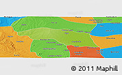 Physical Panoramic Map of Tabayin, political outside