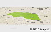 Physical Panoramic Map of Tabayin, shaded relief outside