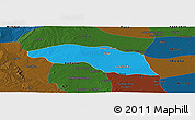 Political Panoramic Map of Tabayin, darken