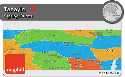 Political Panoramic Map of Tabayin