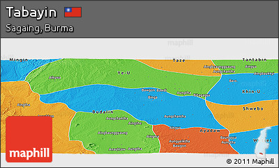 Political Panoramic Map of Tabayin
