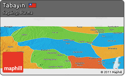 Political Panoramic Map of Tabayin