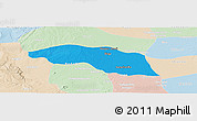 Political Panoramic Map of Tabayin, lighten