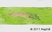 Satellite Panoramic Map of Tabayin, physical outside