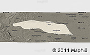 Shaded Relief Panoramic Map of Tabayin, darken