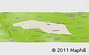 Shaded Relief Panoramic Map of Tabayin, physical outside