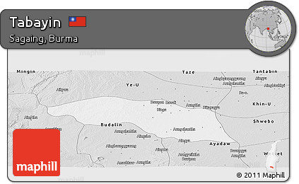 Silver Style Panoramic Map of Tabayin