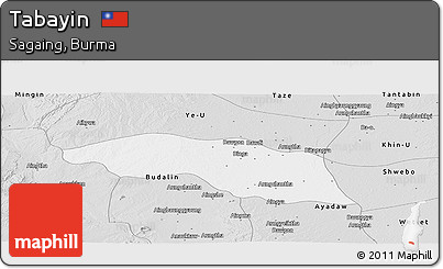 Silver Style Panoramic Map of Tabayin