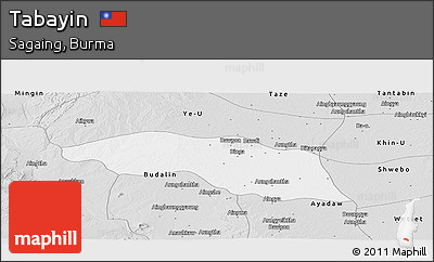 Silver Style Panoramic Map of Tabayin
