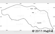 Blank Simple Map of Tabayin, cropped outside