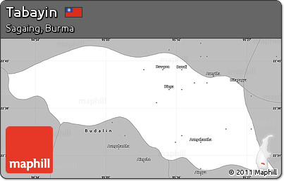 Gray Simple Map of Tabayin