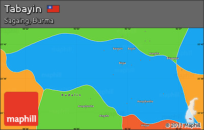 Political Simple Map of Tabayin