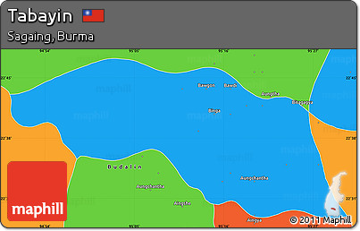 Political Simple Map of Tabayin
