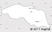 Silver Style Simple Map of Tabayin, cropped outside