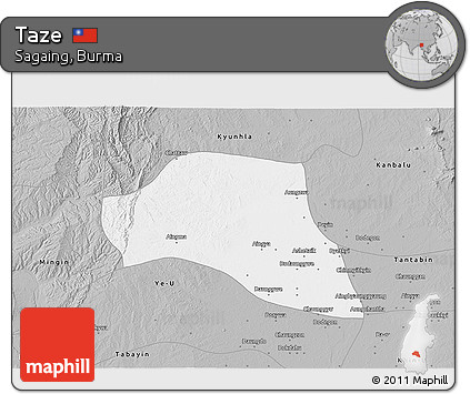 Gray 3D Map of Taze